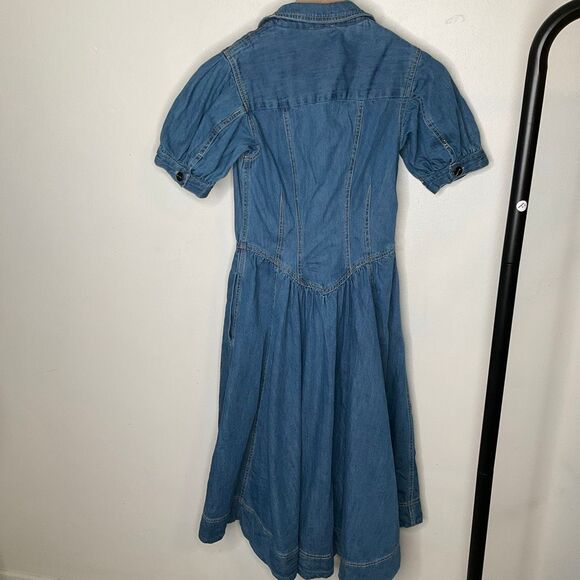 Anthropologie Pilcro Denim Butto Down Midi Dress - Picture 5 of 11